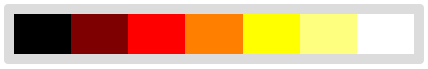 7 equidistant colors from hot scale